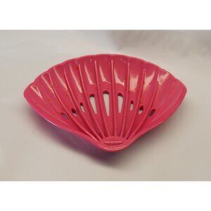 Purple 4.25"x 4" Shell Bar Soap Dish Flexible Plastic